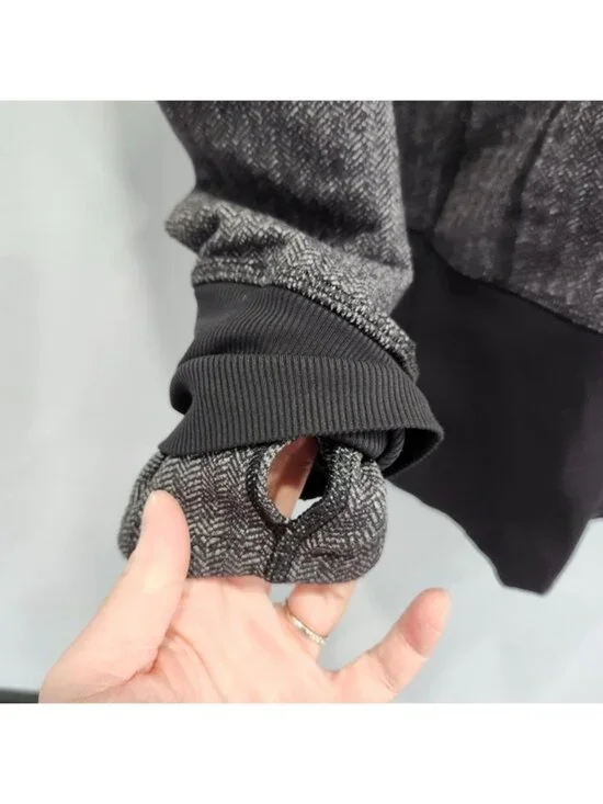 Lululemon Daily Practice Jacket Heathered Herringbone Heathered Black Black - Picture 3 of 6